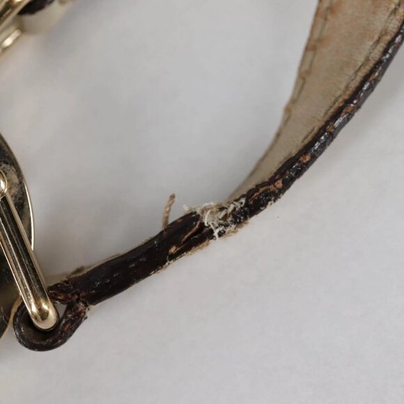 GUCCI GG Canvas Guccissima Shoulder Bag Leather Gold White 203504 Auth 137866 - Picture 10 of 16